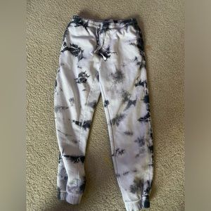black and white tie dye sweatpants